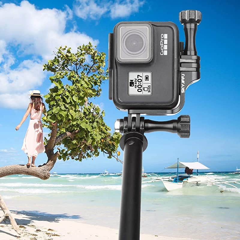 90 Degree Adapter Elbow Mount Elbow Fitting Compatible with gopro 7 6 5Original ShellVertical Photography Video Portrait Mode Helmet Mount Chest Mount