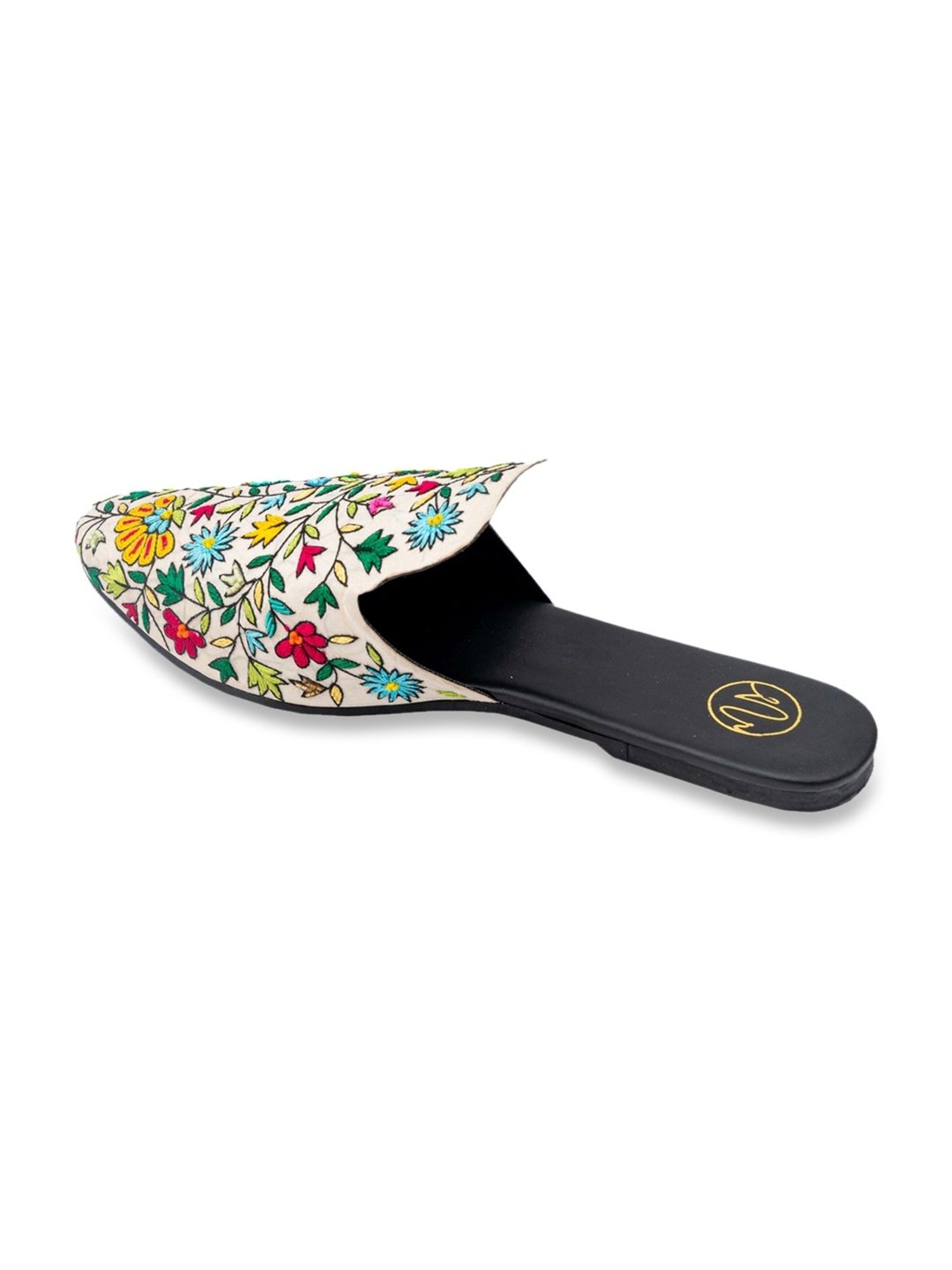 NR by Nidhi Rathi Women's White Mule Shoes