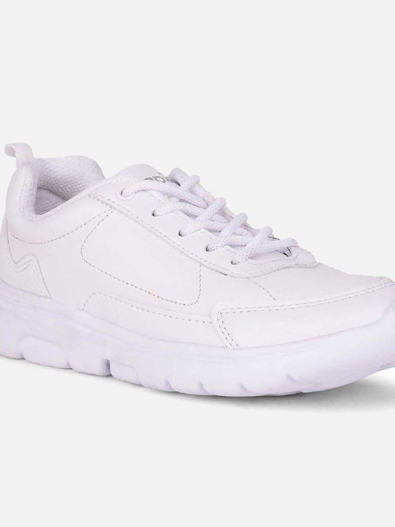 Liberty Girls White Casual Wear Uniform Shoes