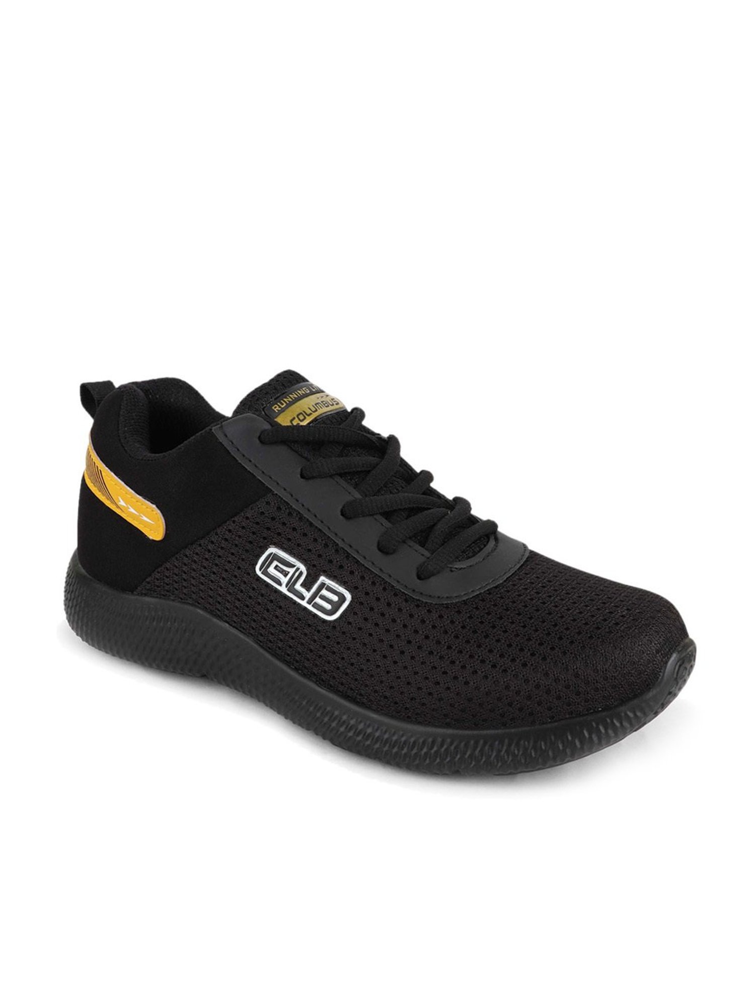 Columbus Men's Black Running Shoes