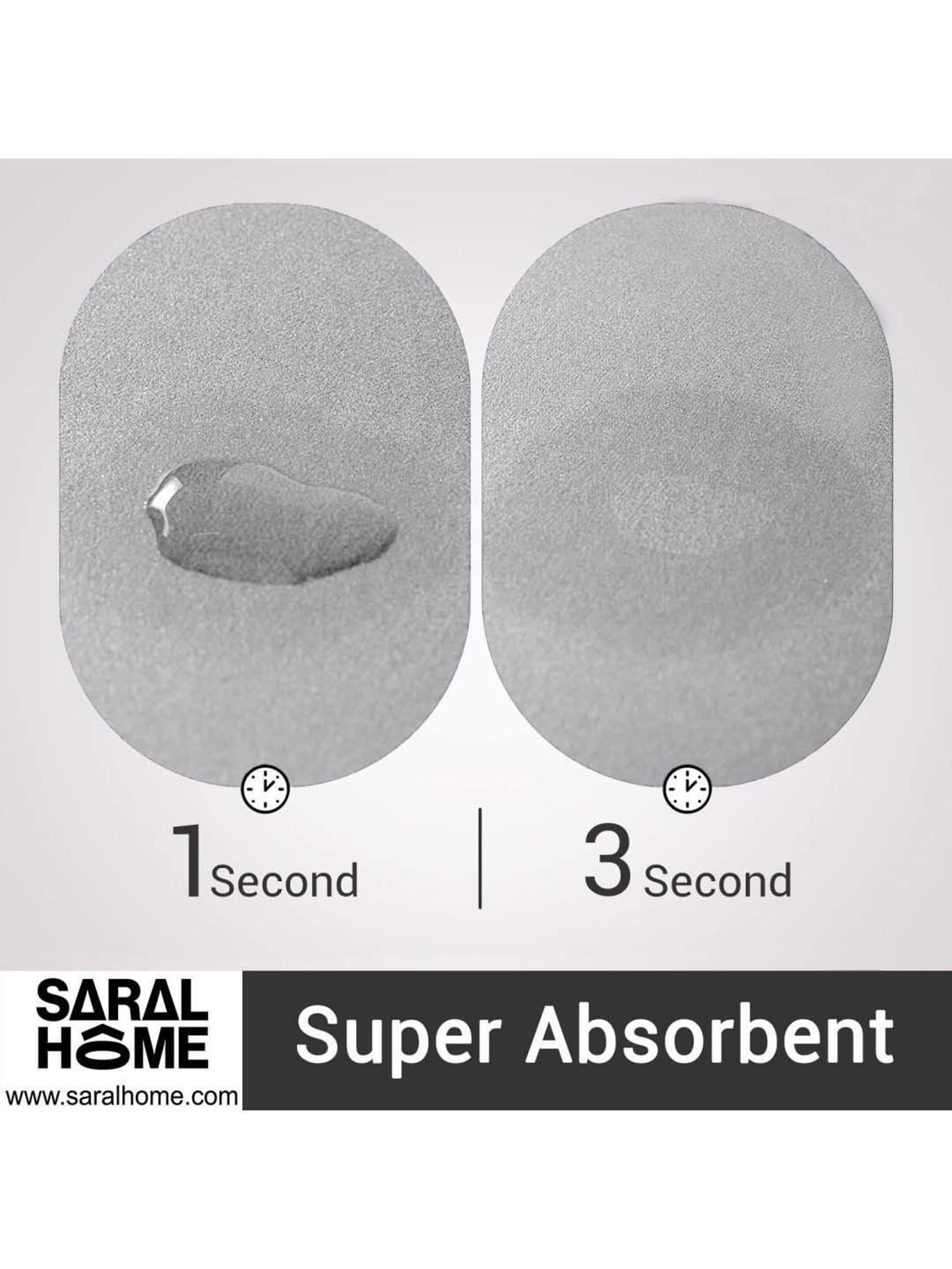 Saral Home Easy Living Brown Polyester Bling Bathmats