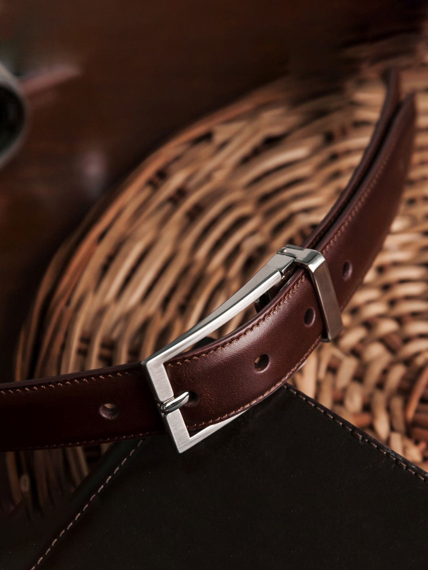 James Aston Fernando Imperial Australian Nut Leather Solid Waist Belt