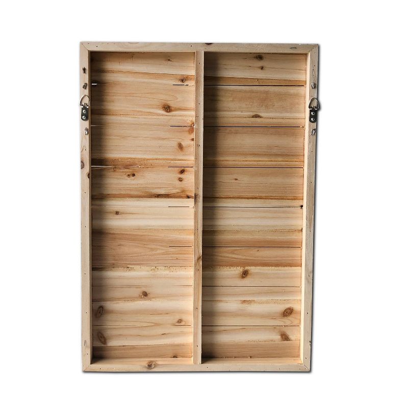 18" x 26" Buddha Print on Planked Wood Wall Sign Panel Blue - Gallery 57