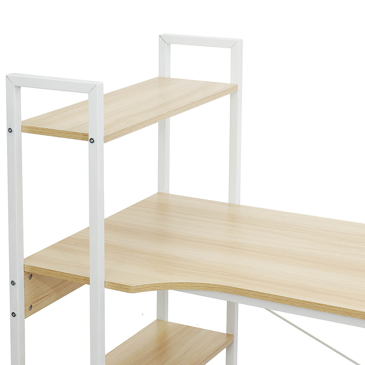 4FT Computer Desk PC Laptop Corner Gaming Table Study Workstation Sai Fir Color