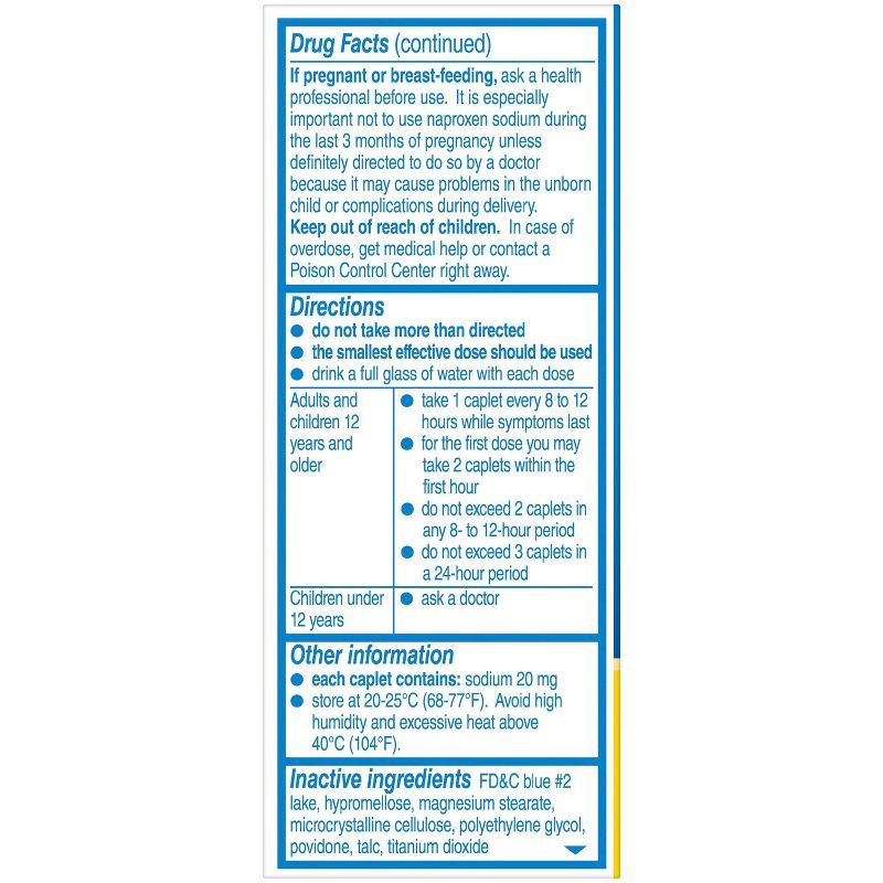 Aleve Naproxen Sodium Caplets (NSAID) - 24ct