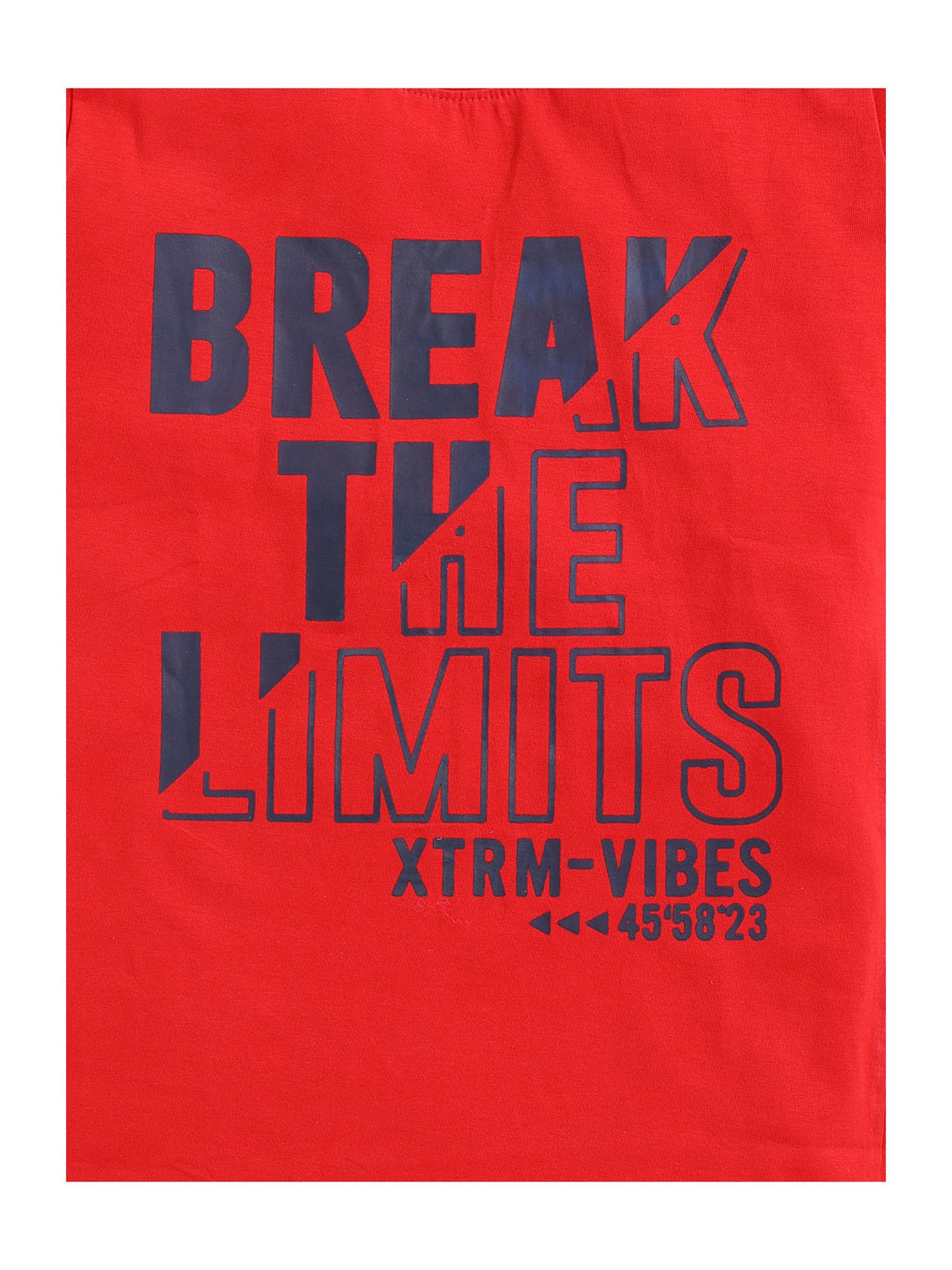 Todd N Teen Kids Red & Navy Printed T-Shirt with Joggers