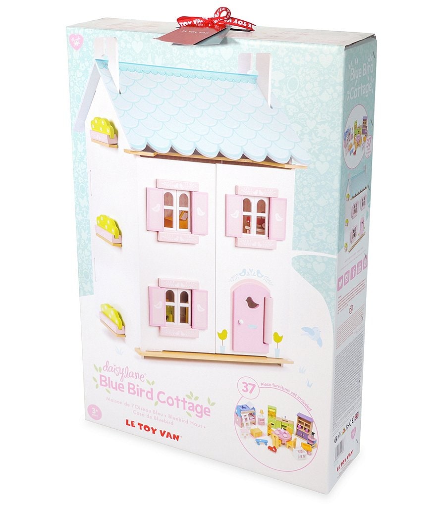 Le Toy Van Daisylane Blue Bird Cottage Doll House & Furniture