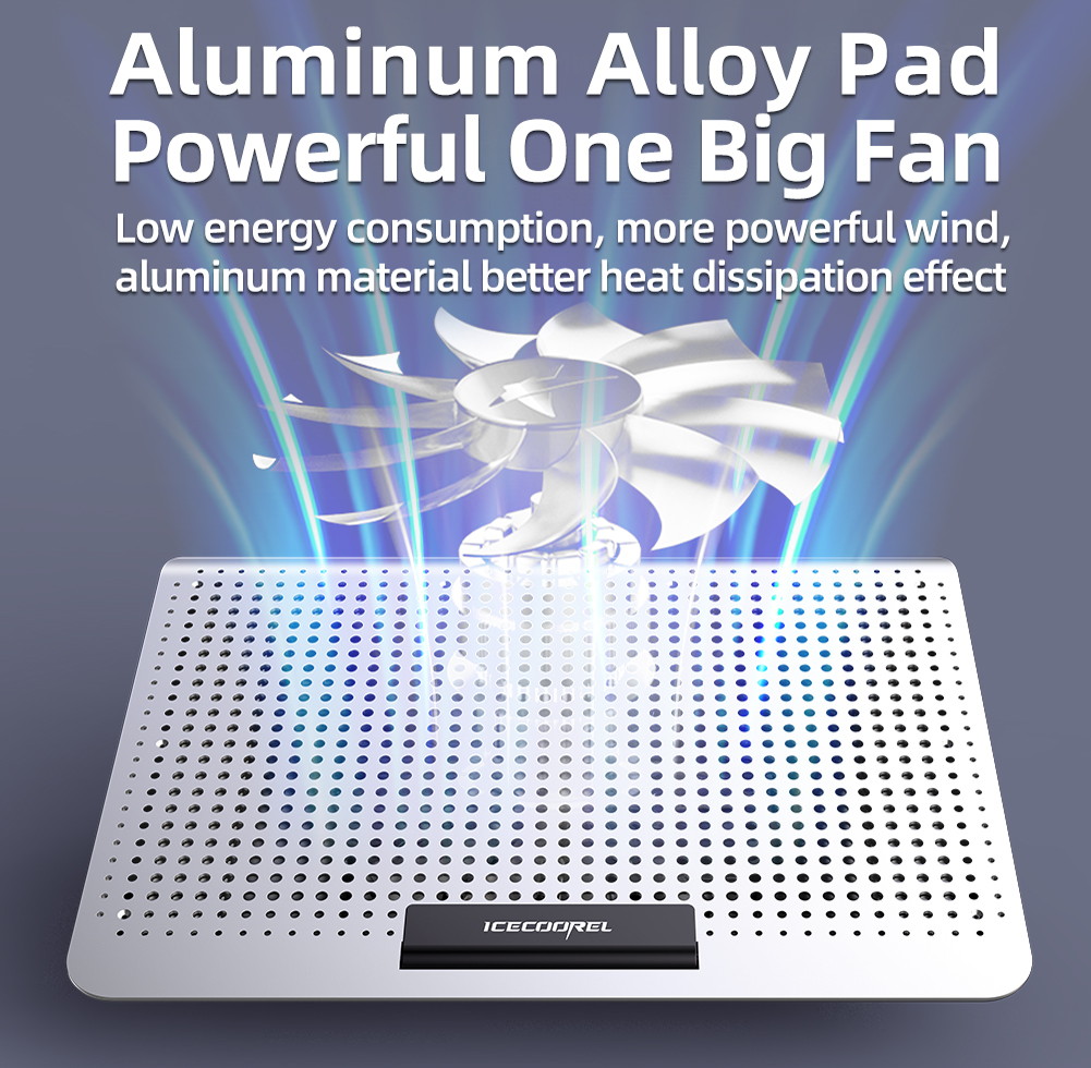 Laptop Cooling Pad, Laptop Cooler with 5 Quiet Red LED Fans for 12"-17" Inch Laptop, Dual USB 2.0 Ports, Portable Angle Adjustable Laptop Stand for Gaming Laptop-Green