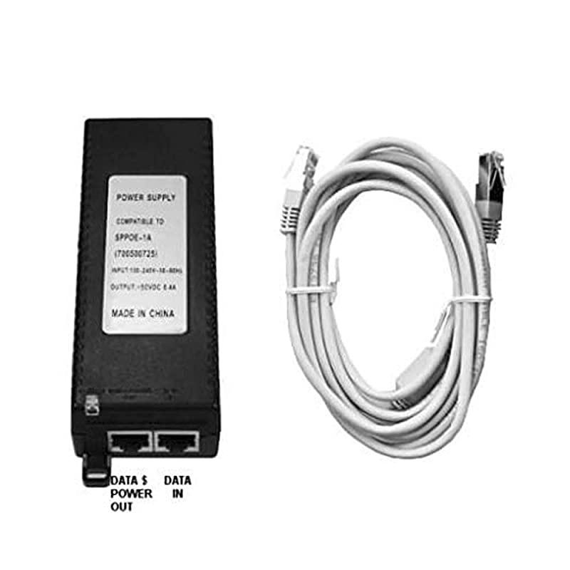 PoE Injector with 9 Feet Ferrel Cat5 Cable for 9608 9611G 9621G 9641G IP Phones | Also Works for Any IP Phone with 8023af PoE 700500725