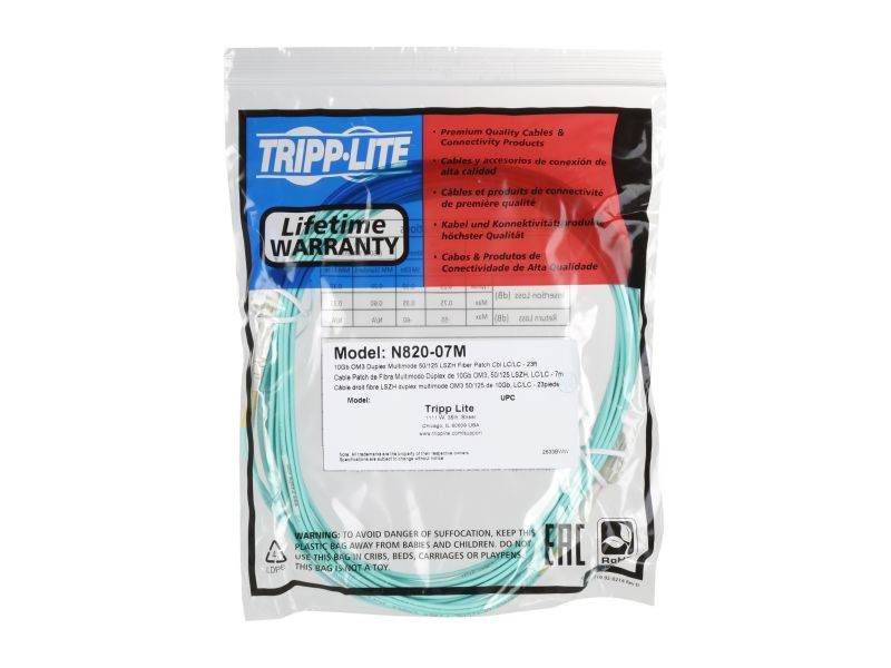 Fiber Optic Cable LC-LC 9/125 Duplex Single-Mode Fiber Cable Yellow 5 meters