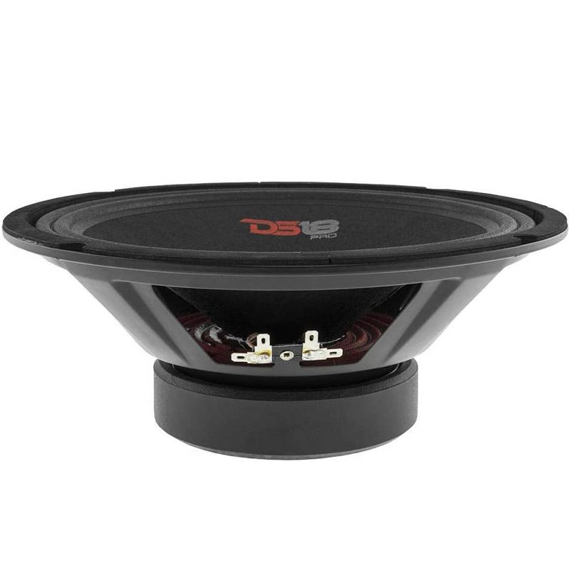 DS18 Pro GM 6.5" 480W 8 Ohm Mid Range Car and Truck Door Loudspeaker (2 Pack) w/Audiopipe ATR-3721 3.75" 350W Titanium Car Audio Bullet Tweeter, Pair
