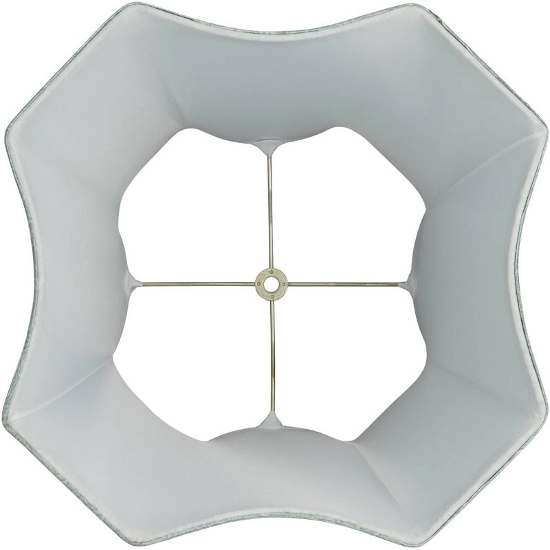 Springcrest Auckland Green Medium Taperd Square Lamp Shade 10" Top x 14" Bottom x 11" High (Spider) Replacement with Harp and Finial