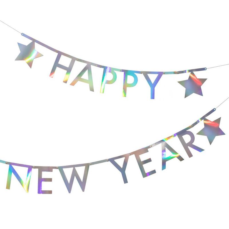 Meri Meri Silver Glitter DIY Banner Letter Kit   Party Decorations and Accessories   12'