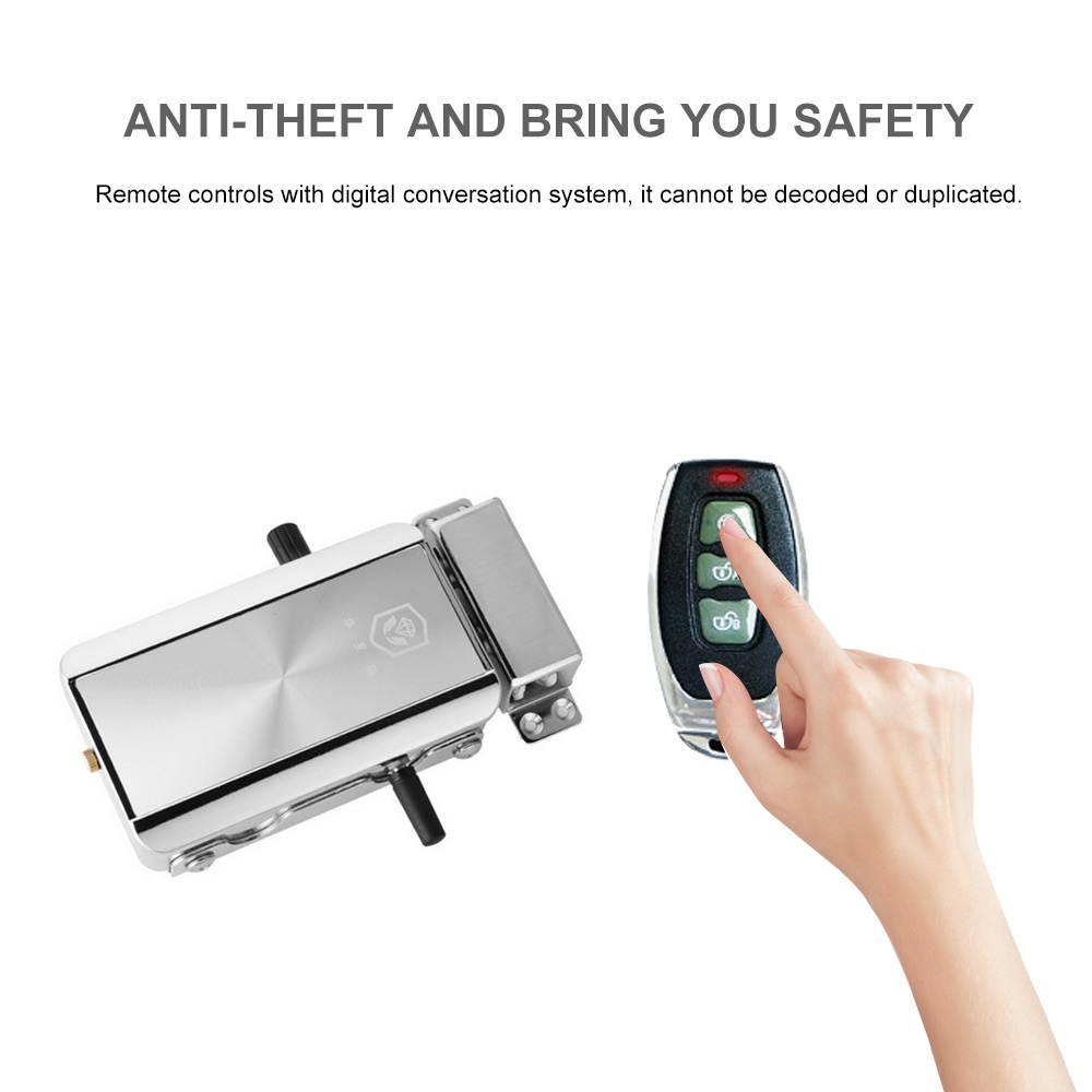 Intelligent Door Lock Kit Smart Wireless Remote Control Keyless Entry Electronic Lock Anti-theft Deadbolt Access Control System for Home Hotel Apartment