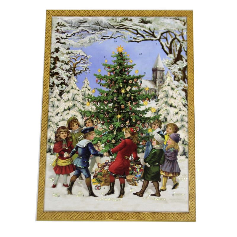 Christmas 13.75" Dancing Around The Tree Advent Calendar Germany  -  Advent Calendar