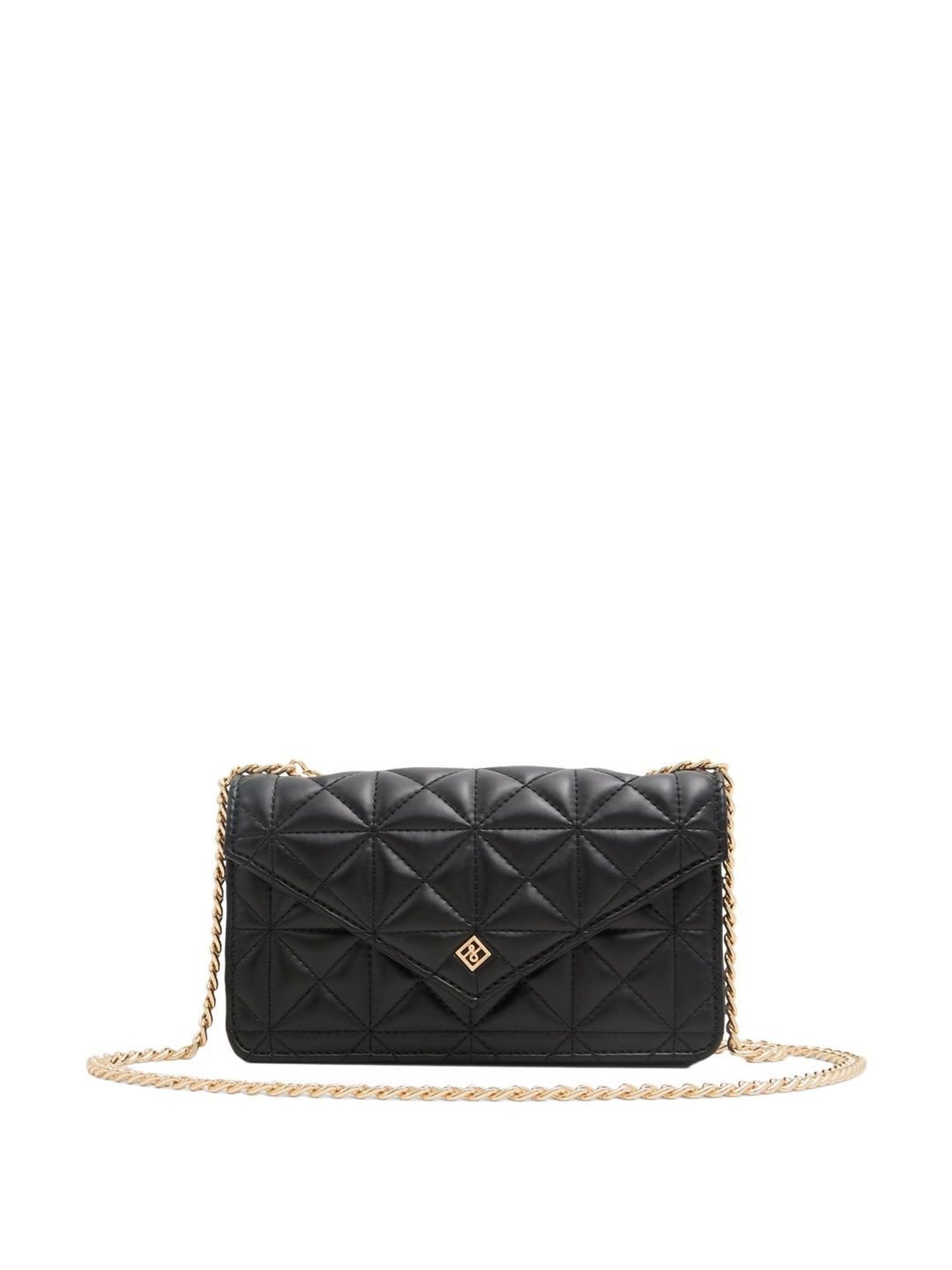 Call It Spring Black Textured Small Sling Handbag
