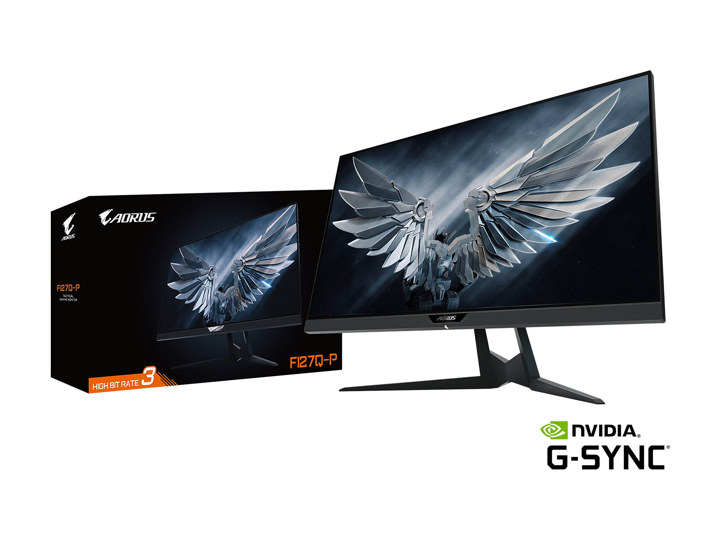 AORUS FI27Q-P 27" 165Hz 1440P HBR3 G-SYNC Compatible IPS Gaming Monitor, Built-in ANC, 2k Display, 1 ms Response Time, HDR, 95% DCI-P3, 1x Display Port 1.4, 2x HDMI 2.0, 2x USB 3.0
