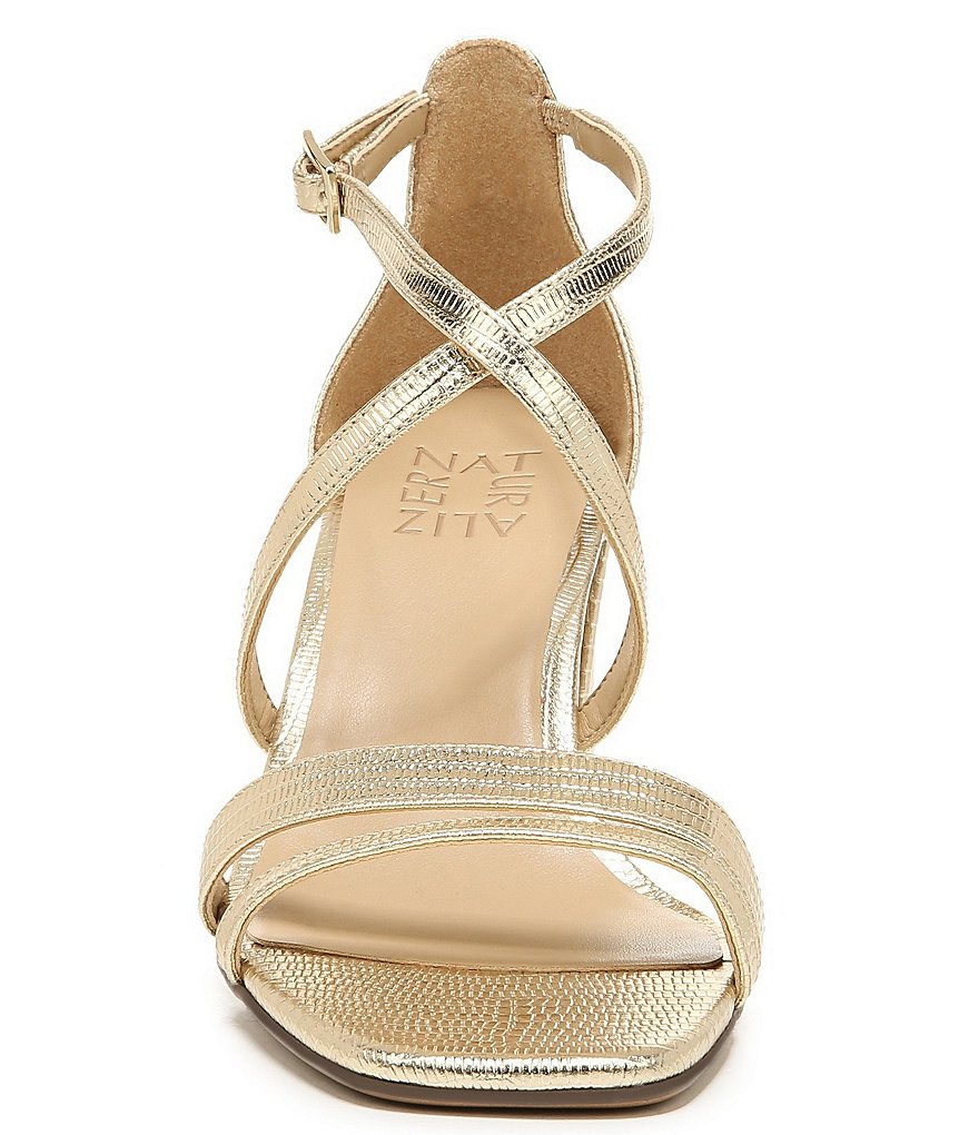 Naturalizer Tiff Lizard Print Metallic Leather Dress Sandals