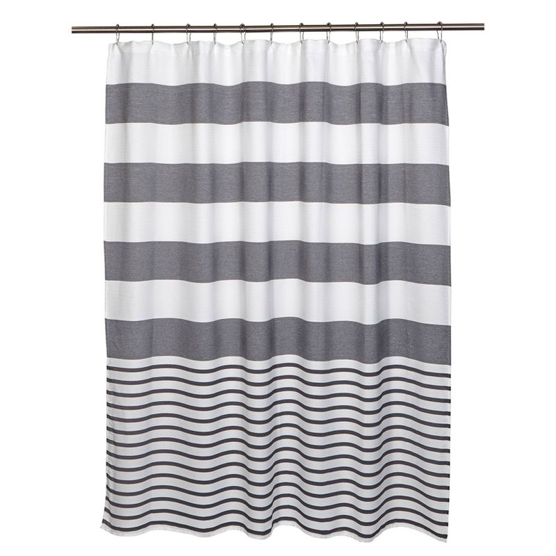 Catalina Shower Curtain Gray/White - Moda at Home