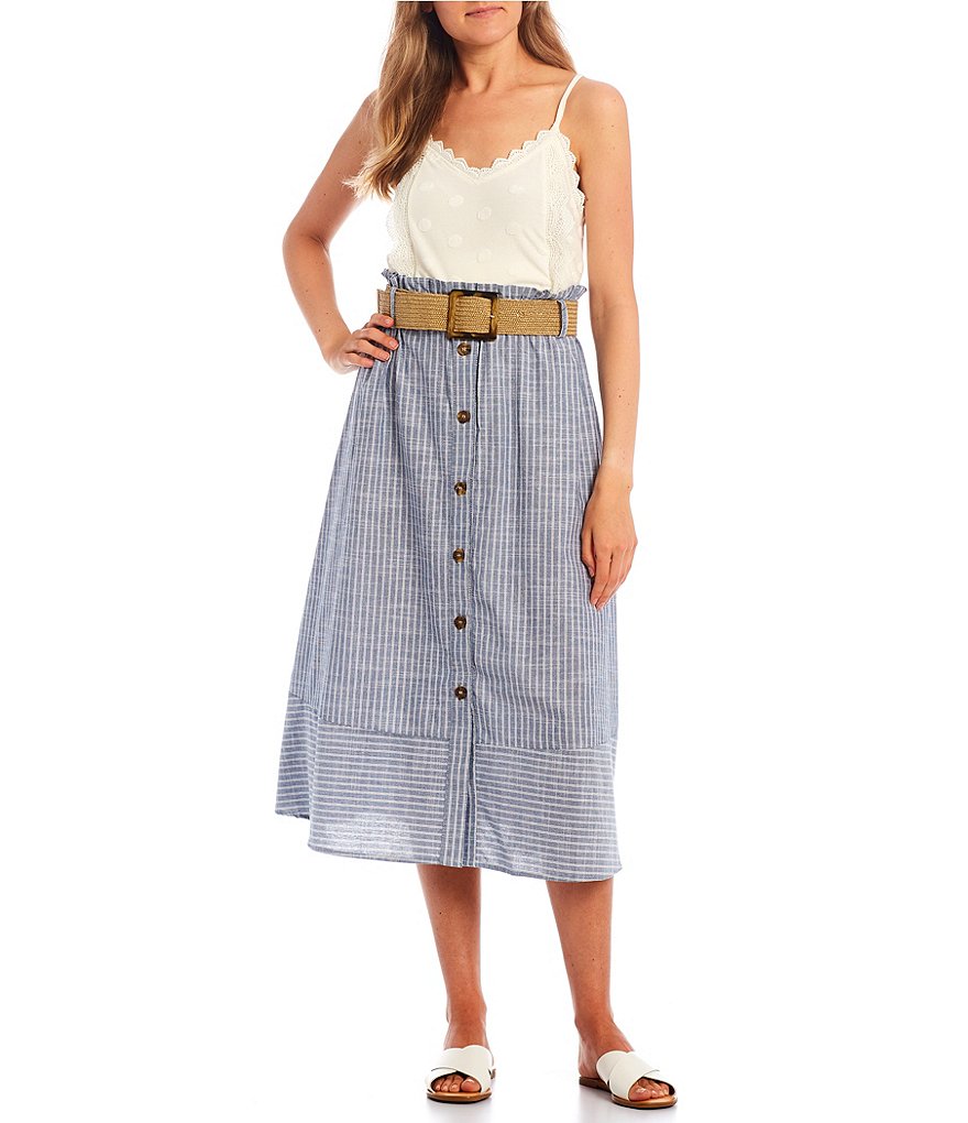 June & Hudson Side Slit Maxi Skirt