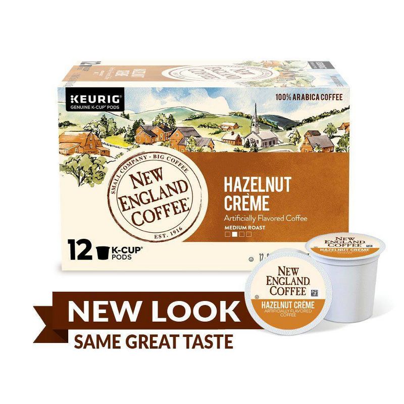 New England Hazelnut Creme Medium Roast Coffee - Keurig K-Cup Pods - 12ct