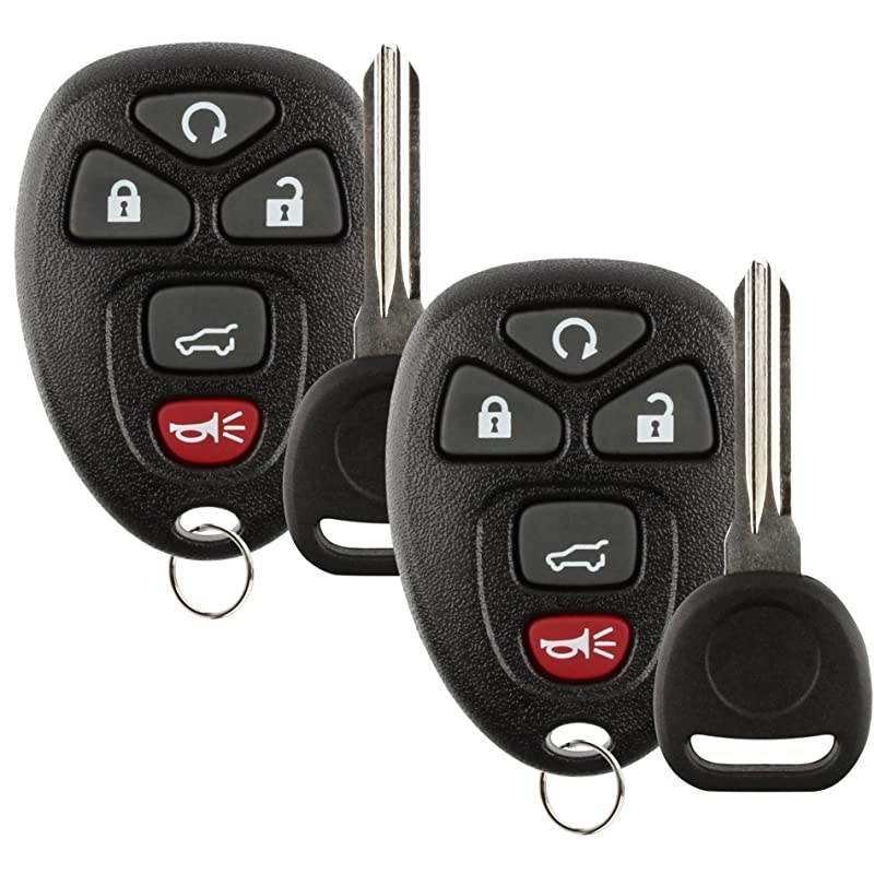 Replacement Key Fob Car Remote and Uncut Transponder Key Compatible with 15913415 25839476 ID 46 2 Pack