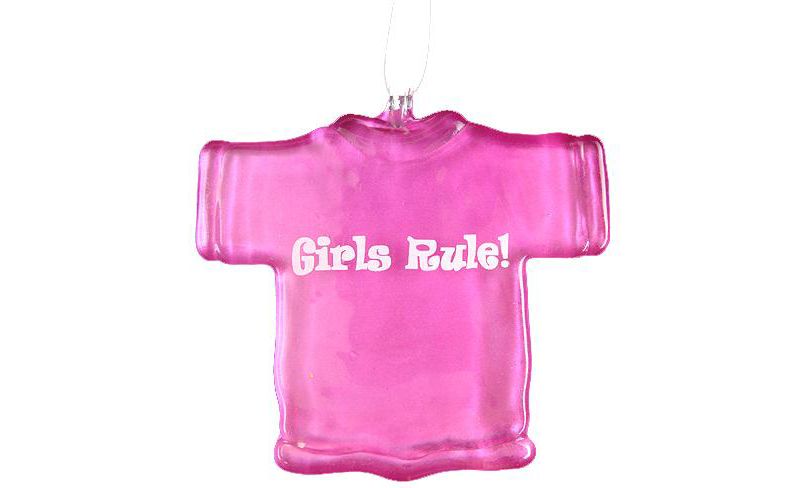 Roman 2.5" Pink "Girls Rule" Diva T-Shirt Christmas Ornament
