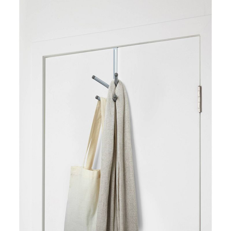 Brella Over the Door Double Hook Nickel - Loft by Umbra