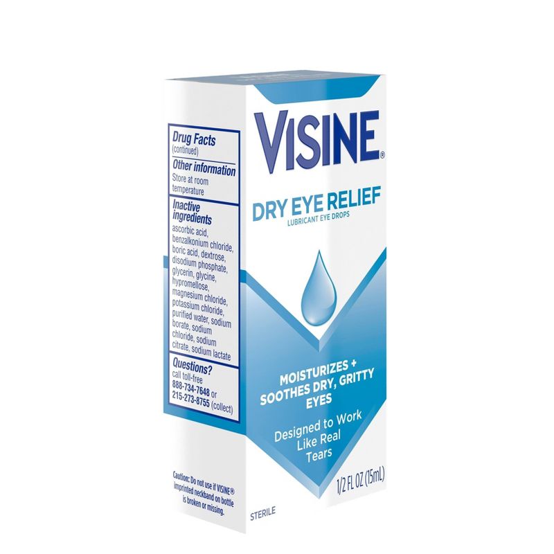 Visine Dry Eye Relief Lubricating Eye Drops - 0.5 fl oz