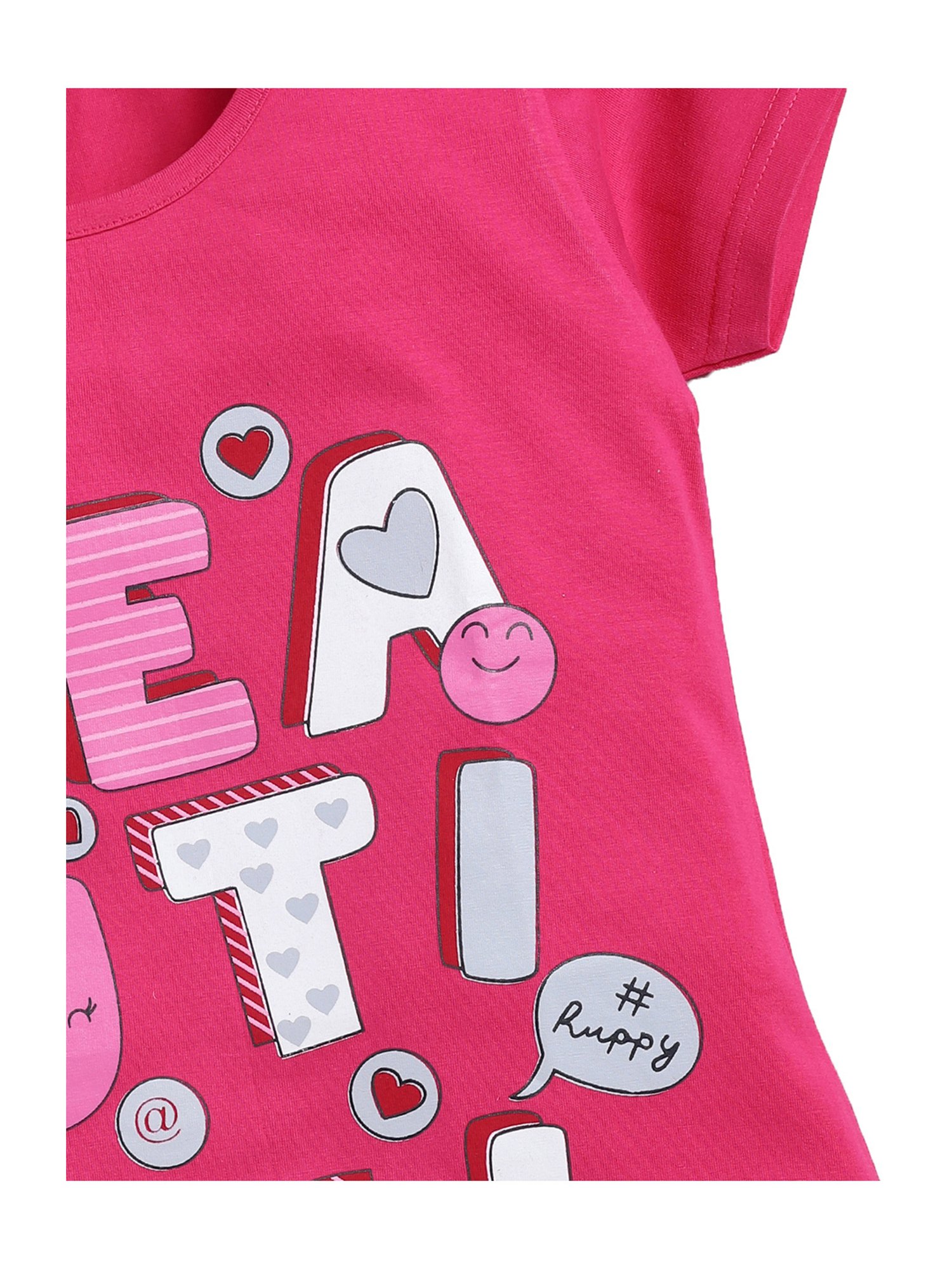 Berrytree Organic Girls Blue Cotton Clouds Print Night Suits