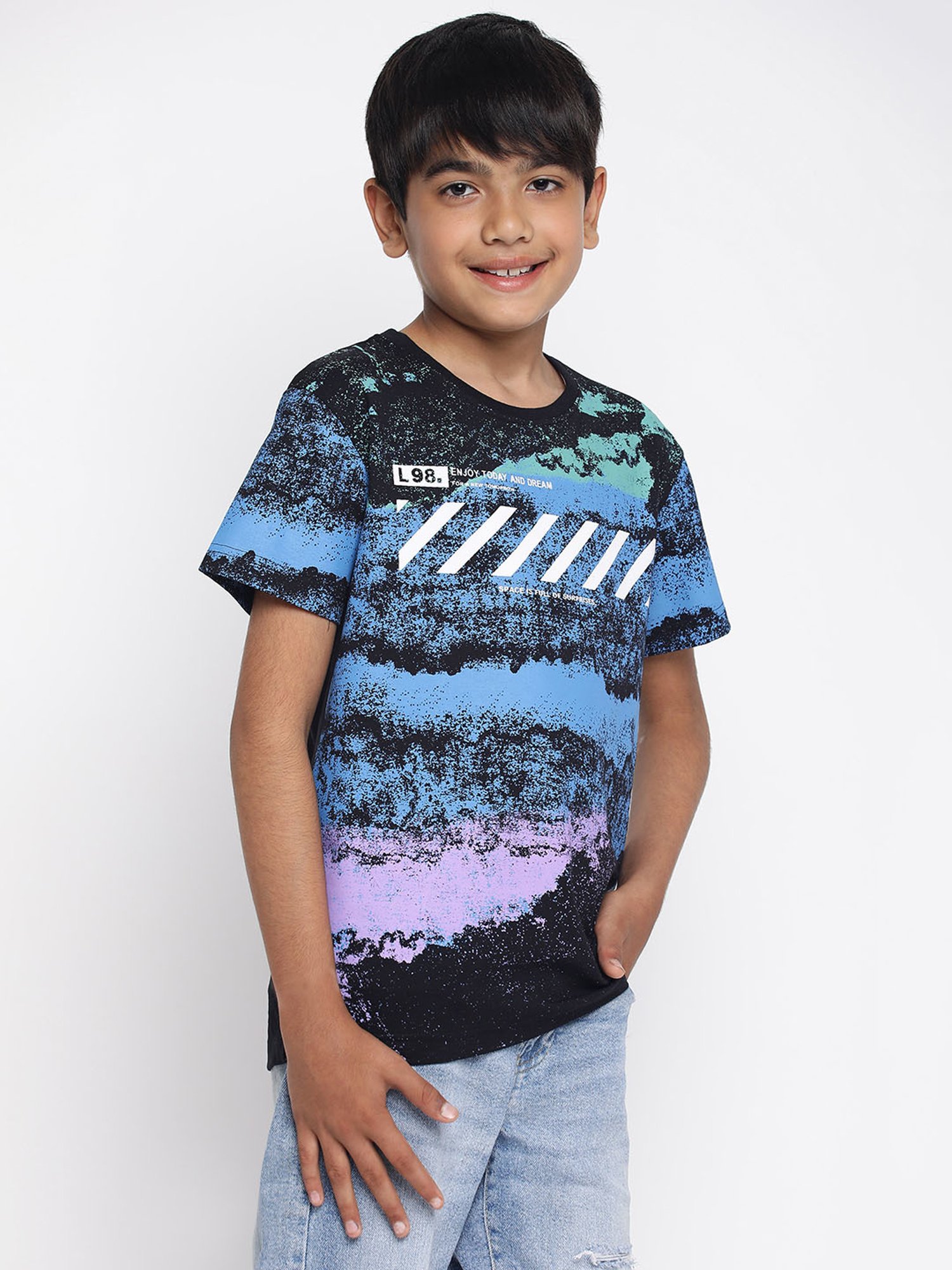 Lil Tomatoes Kids Multicolor Printed T-Shirt