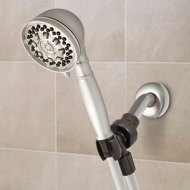 6 Mode Power Pulse Hand Held Shower Head Brushed Nickel - Waterpik