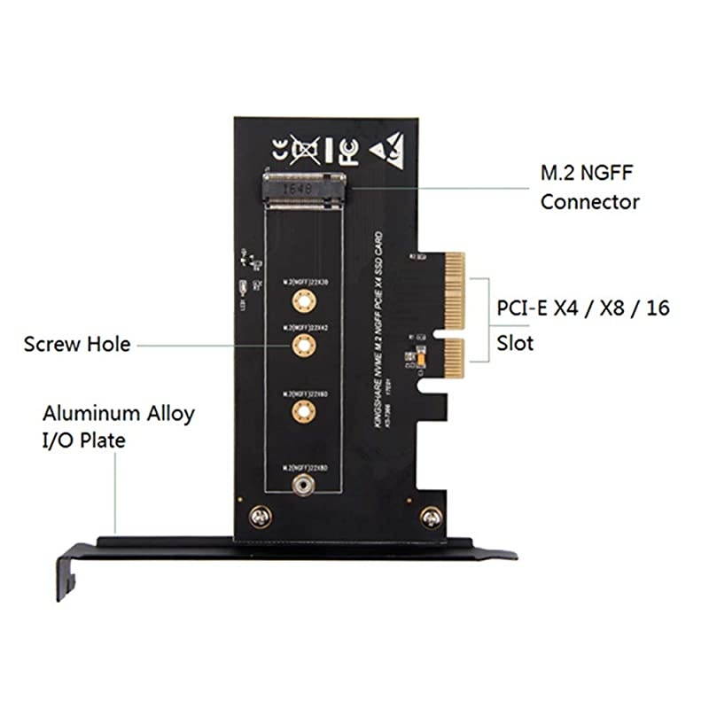 NVMe to PCIe Adapter NVMe MKey AHCI NVMe SSD to PCIe 30 x4 Adapter Support PCIe 2280 2260 2242 Samsung PM961 960EVO SM961 PM951sm951 870 Intel 600P liteon T10 SSD PCIe NVMe Adapter