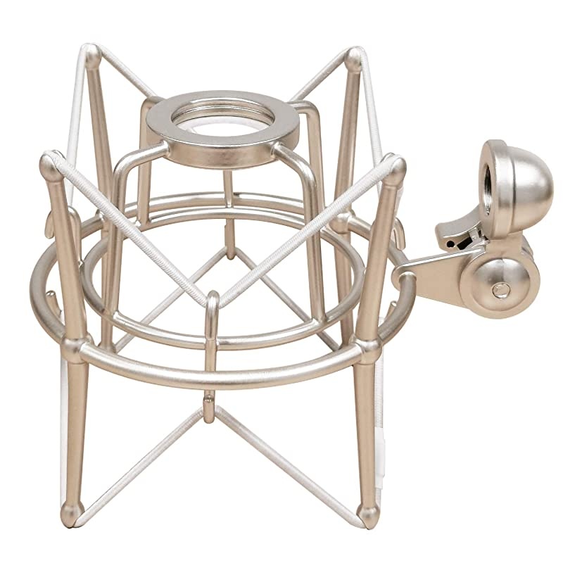 Microphone Shock Mount Mic Holder - Anti Vibration Spider Shockmount Compatible with Many Condenser Mics Like AT2020 MXL 770 MXL 990 Samson G Track Pro Rode Procaster NT1-A Neumann U87 etc.