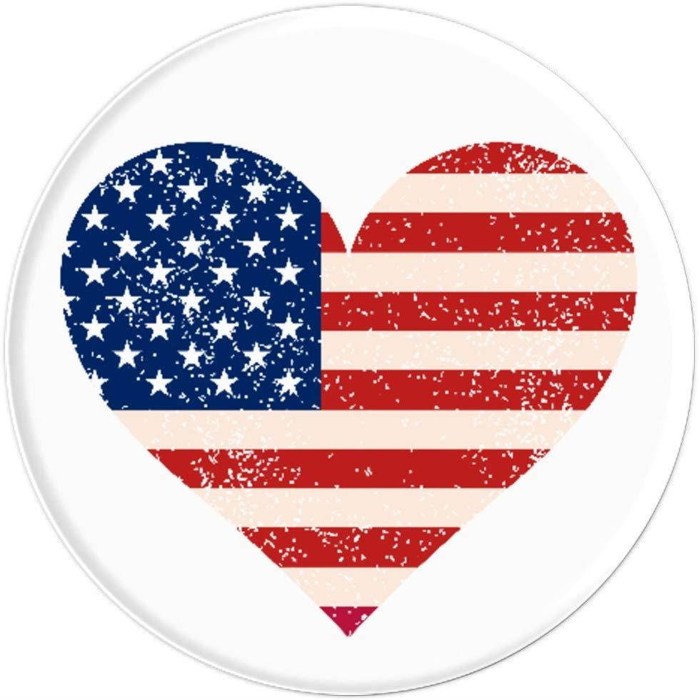 4th Of July Heart American Flag Red White Blue