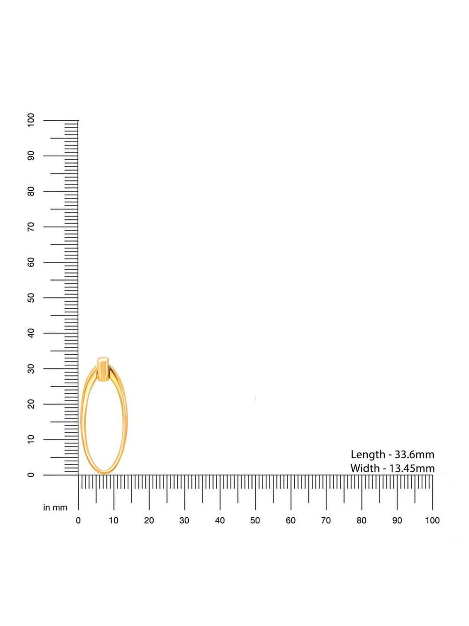 Mia By Tanishq Natures's Finest 14k Yellow Gold Bold And Beautiful Dangler Earrings