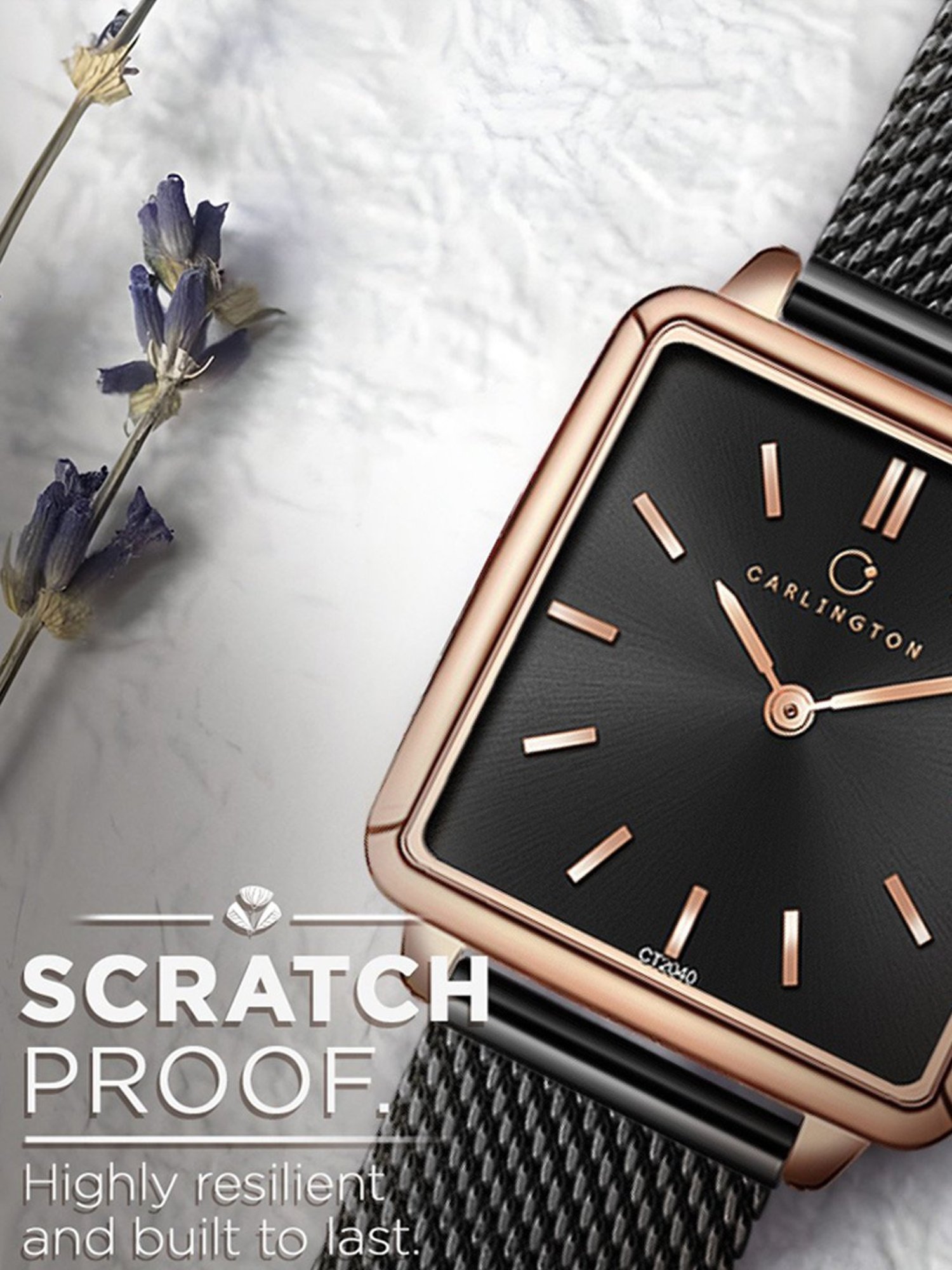 Carlington Iconic 2040 Black Analog Watch for Women