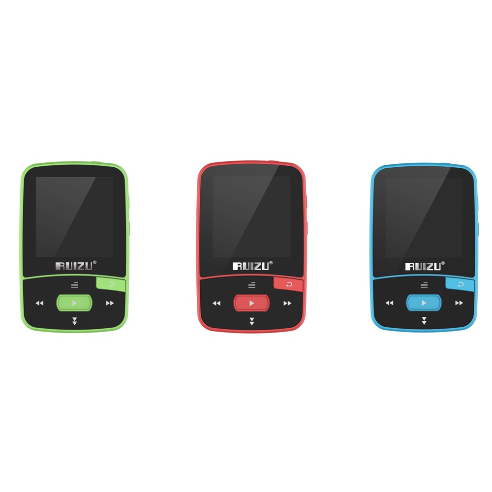 RUIZU X50 8GB 1.5in MP3 Player HiFi Lossless Sound Quality Bluetooth Pedometer TF Card FM Radio Recording E-book Time Calendar
