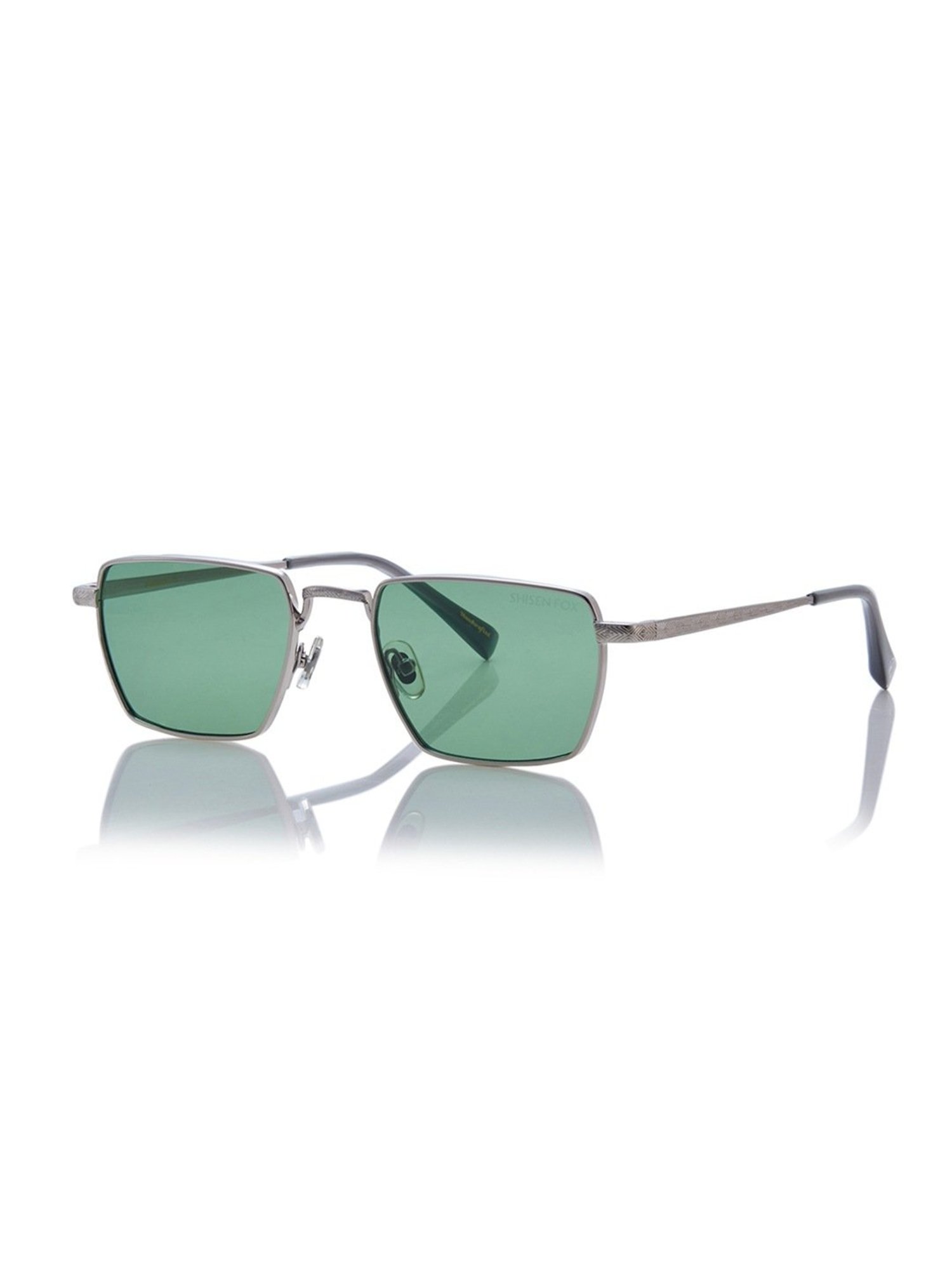 Shisen Fox Raion Gun-Light Green Unisex UV Protection Sunglasses -53 mm