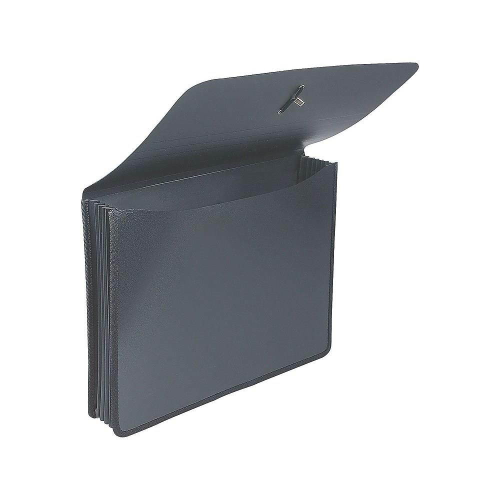 Staples Poly Expanding Wallets Legal 5" Expansion Black (11884)