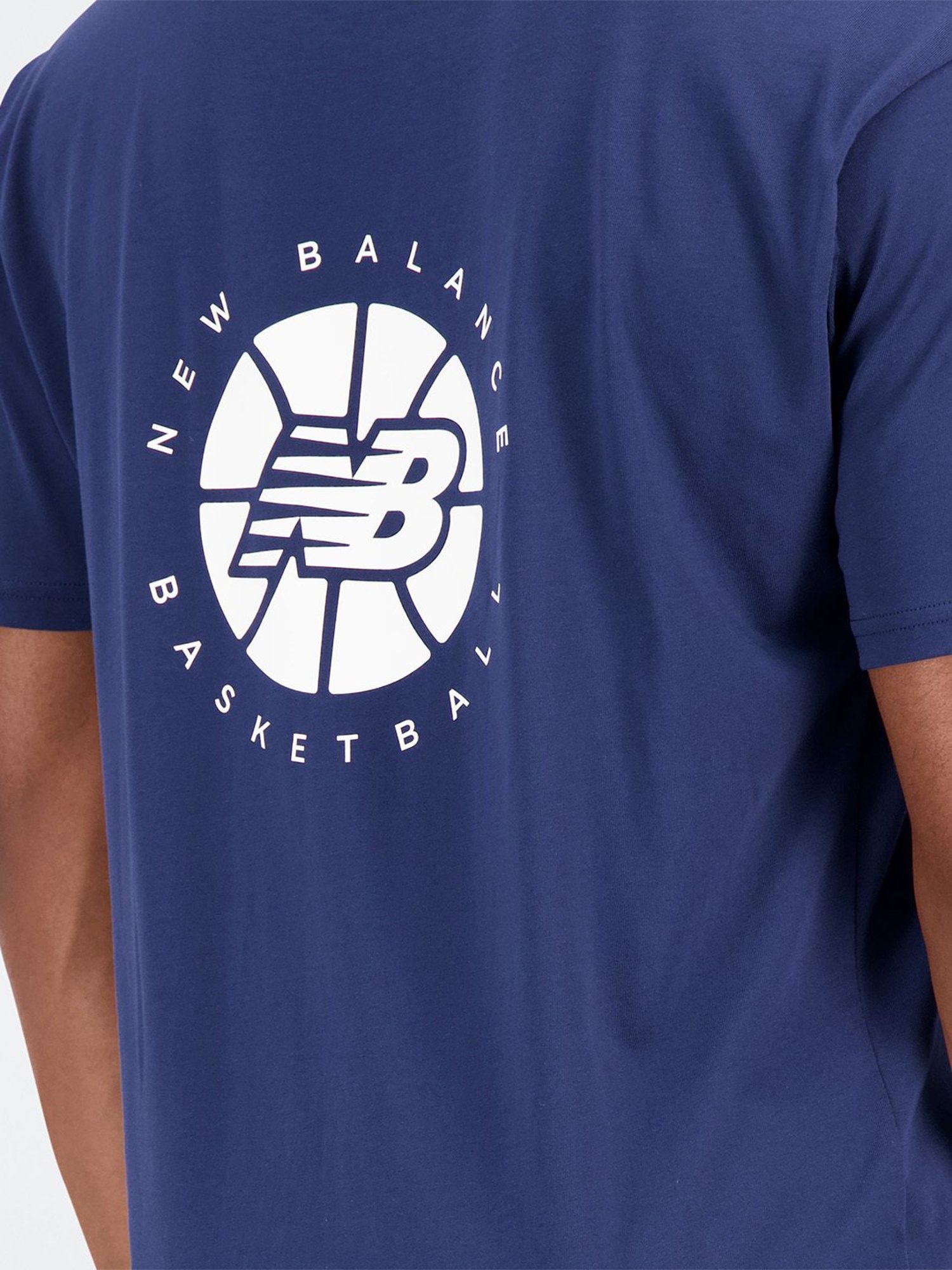 New Balance Blue Regular Fit Printed Crew T-Shirt