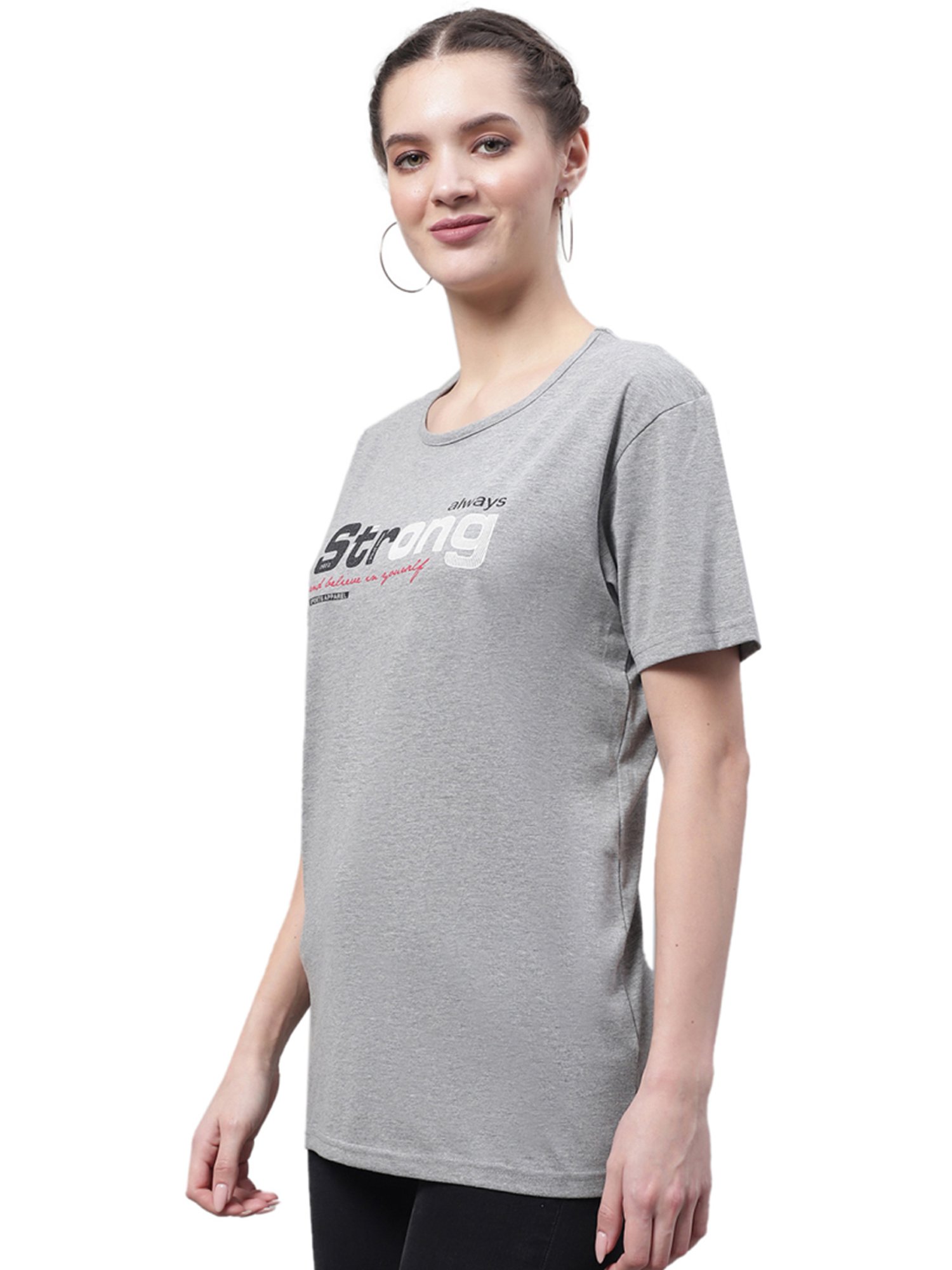 Vimal Jonney Beige & Grey Cotton Printed T-Shirt - Pack Of 2