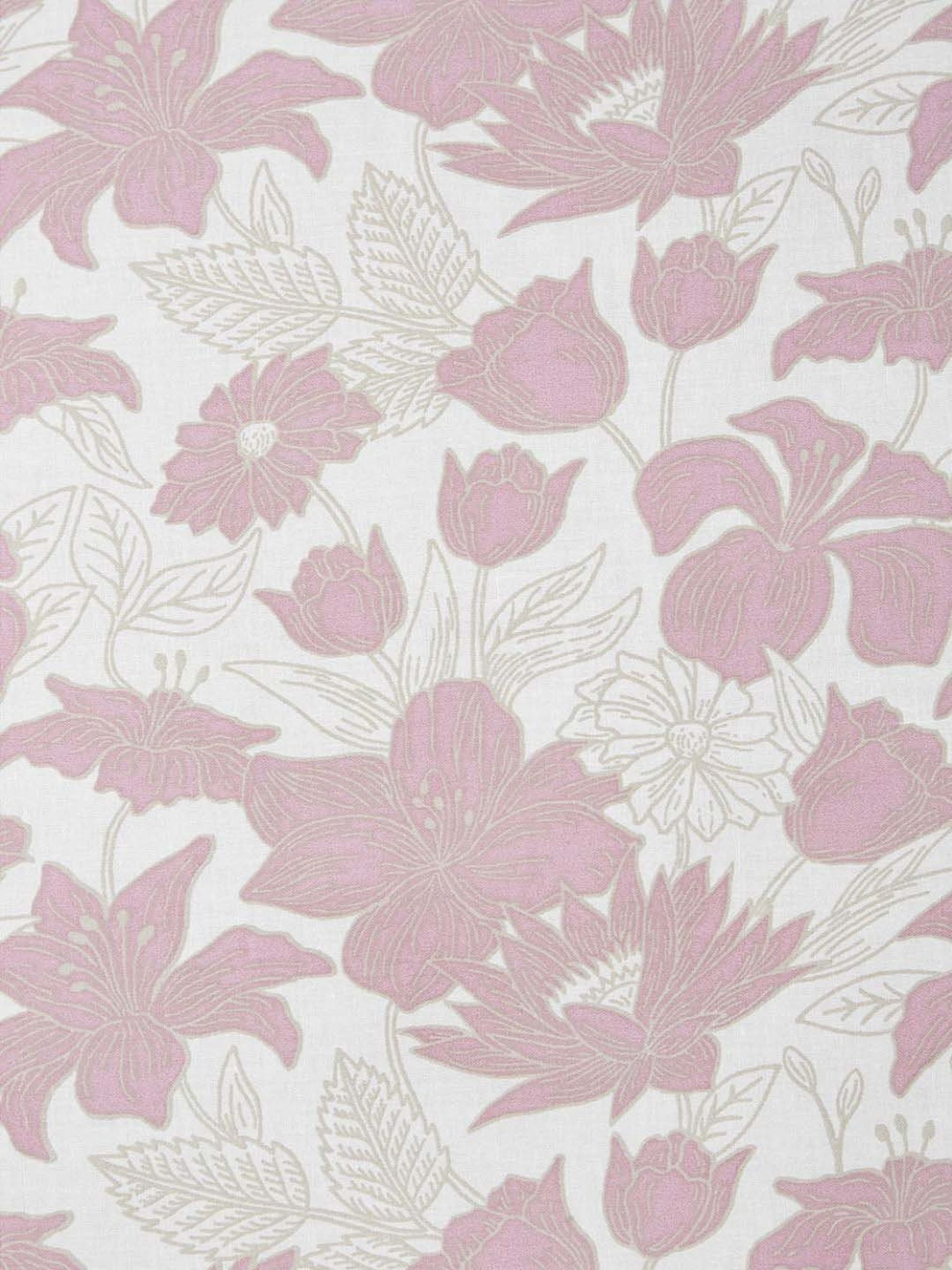 Living Scapes by Pantaloons Pink Cotton 144 TC Queen Bed Sheet with 2 Pillow Covers