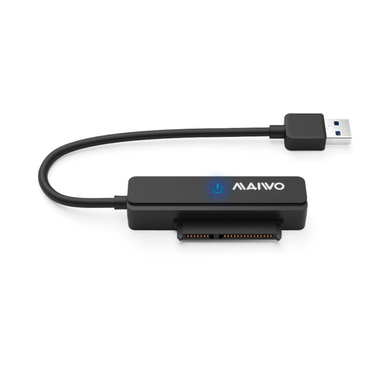 MAIWO K104A USB 3.0 to SATA Converter Adapter, Adapter Cable, External Hard Drive Enclosure for 2.5-inch 7-9.5mm SSD/HDD, Support UASP.