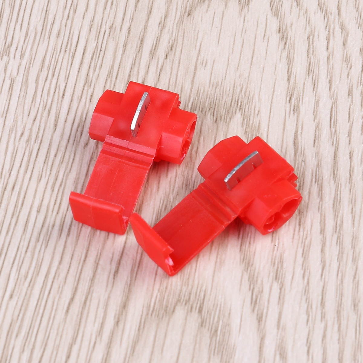 50pcs Red Electrical Cable Connectors Fast Quick Splice Lock Wire Terminals Crimp