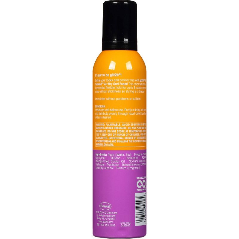 Got2B Twisted Air Dry Curl Foam - 8oz