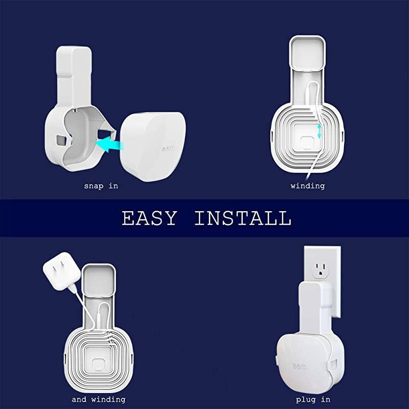 Wall Mount Holder for eero mesh WiFi Router for Both 15W and 24W Plugs No Messy Wires | Space Saving | Easily Be Moved Outlet Mount Hanger for eero WiFi System 1 Pack