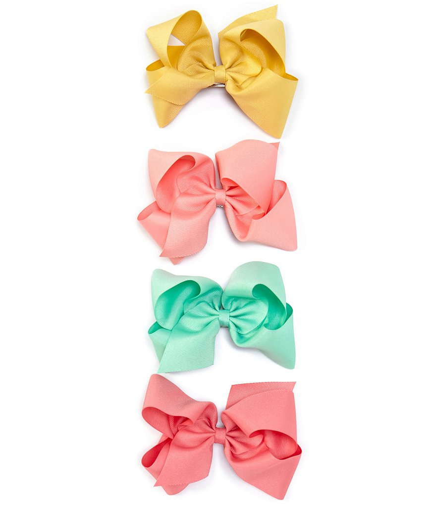 Edgehill Collection Little Girls Sparkle Satin Bow Wrap Headband