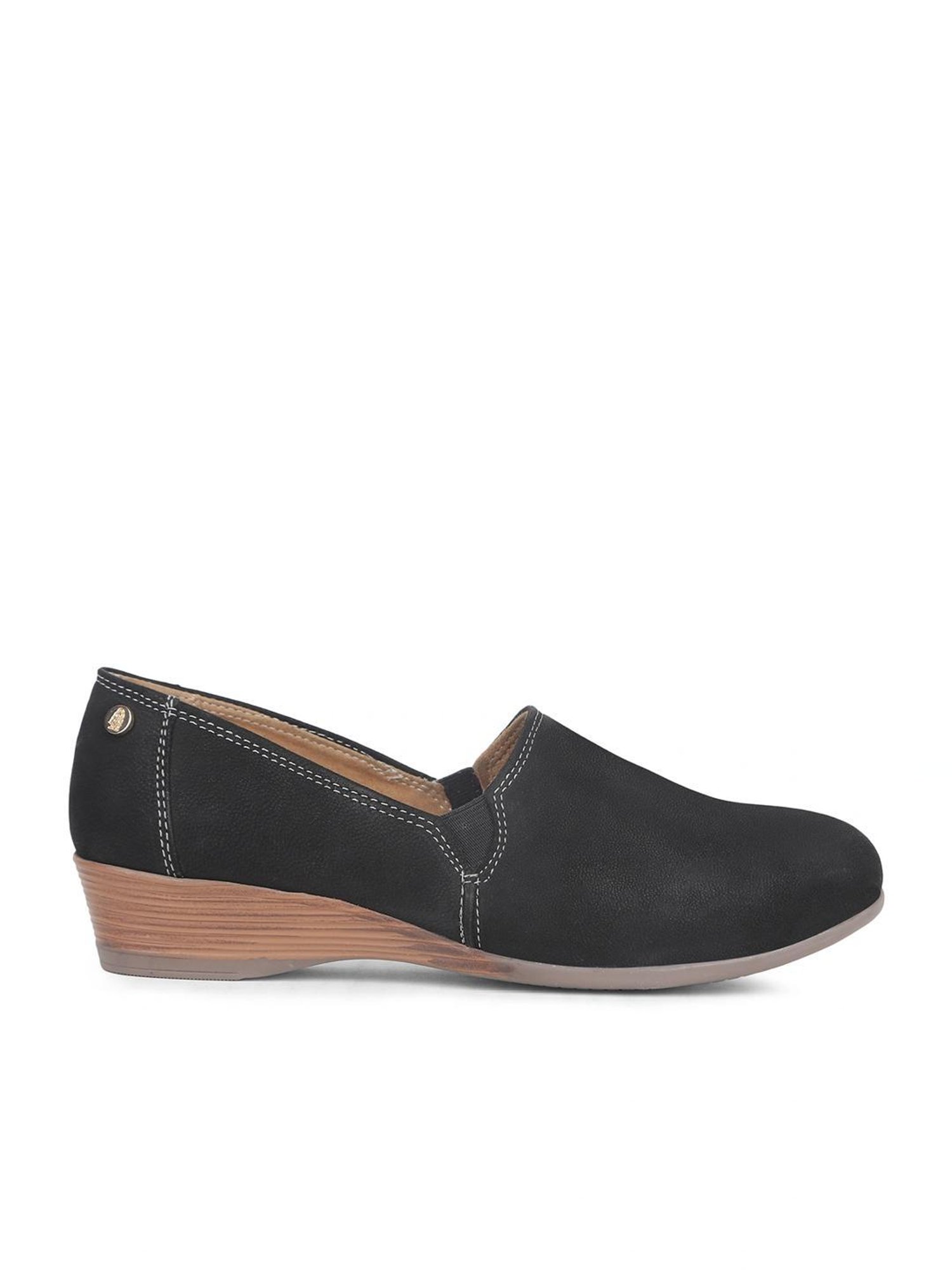 Hush Puppies by Bata Women's DACEY Black Wedge Pumps