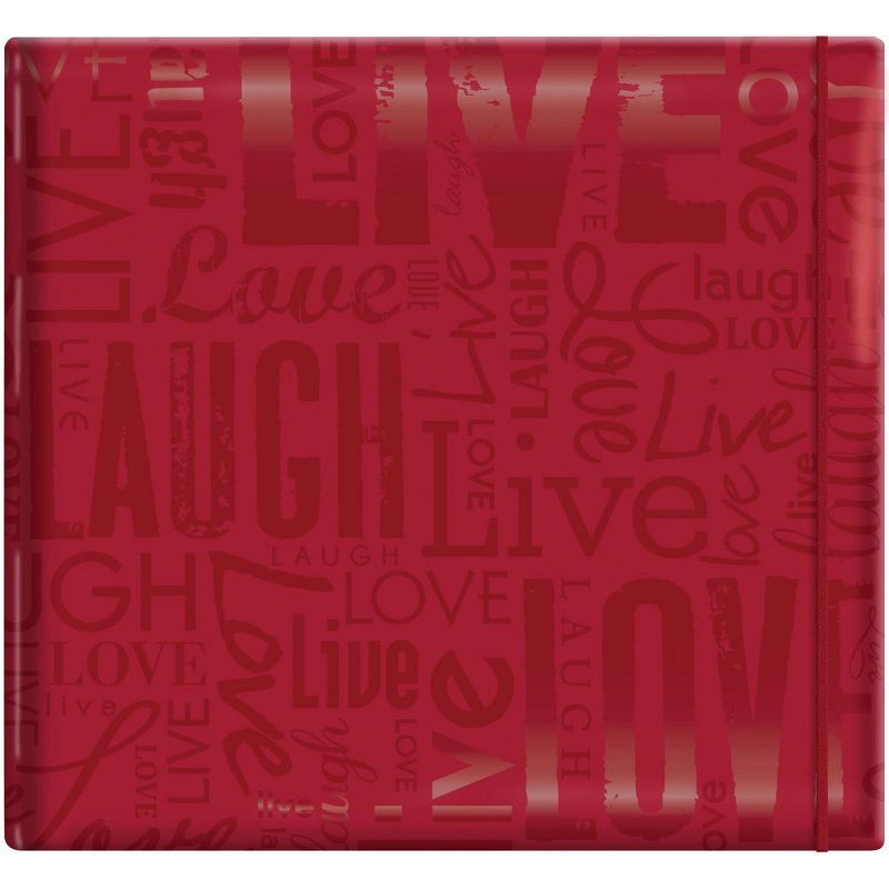 MBI Gloss Post Bound Album 12"X12"-Live, Love & Laugh - Red